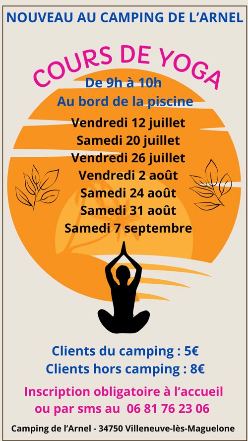 NOUVEAU : Cours de Yoga